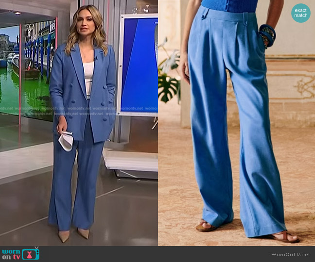 Sezane Loulou Trousers worn by Ellison Barber on NBC News Daily
