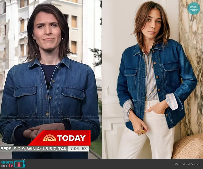 Sezane Willa Jacket worn by Molly Hunter on Today