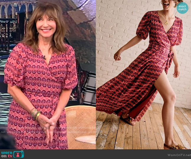 Sezane Calypso Dress worn by Mary Steenburgen on The View