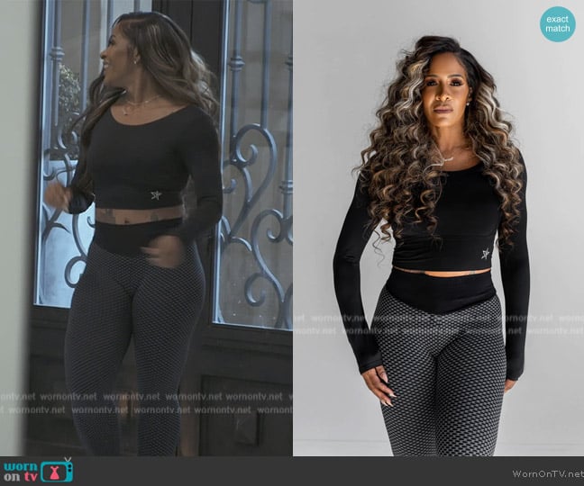 She by Sheree Stella Long Sleeve Crop Top worn by Sheree Whitefield on The Real Housewives of Atlanta
