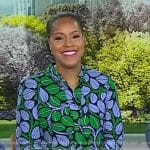 Sheinelle’s leaf print dress on Today