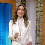 Rhiannon’s white satin blazer on Good Morning America