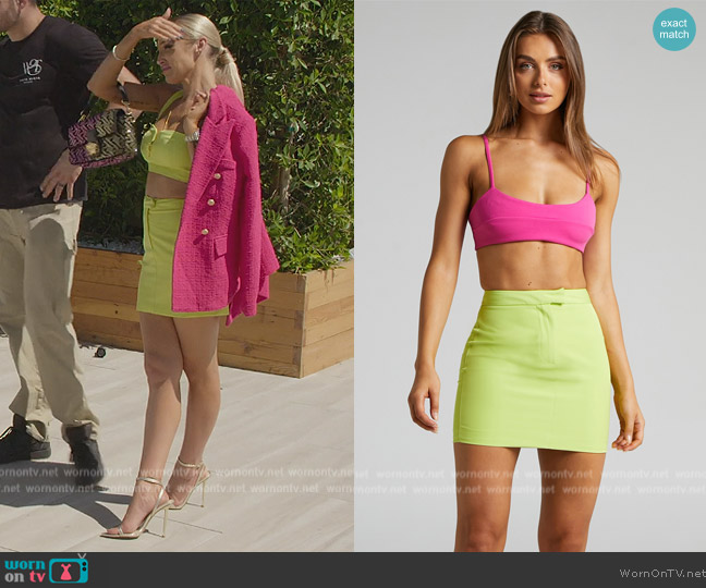 Show po Ronella Micro Mini Skirt worn by Mary Fitzgerald on Selling Sunset
