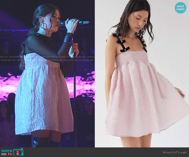 Sister Jane Souvenir Bow Mini Dress worn by Gina Miles on The Voice