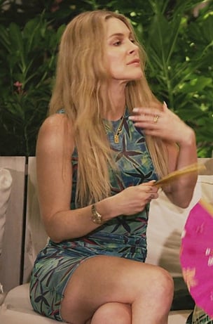 Leah’s blue starfish print mesh dress on The Real Housewives Ultimate Girls Trip