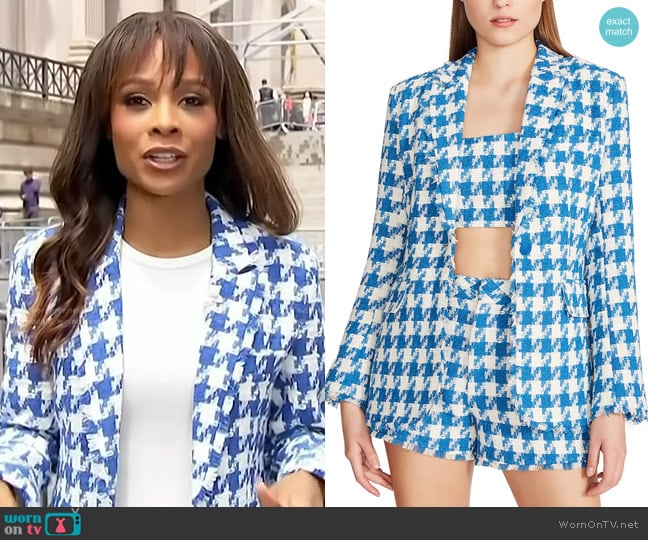 Steve Madden Harlow Blazer worn by Zuri Hall on Access Hollywood