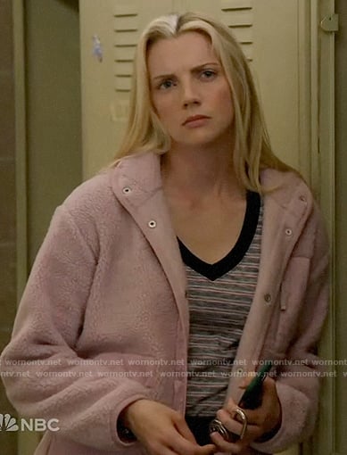 Sylvie’s pink fleece jacket on Chicago Fire