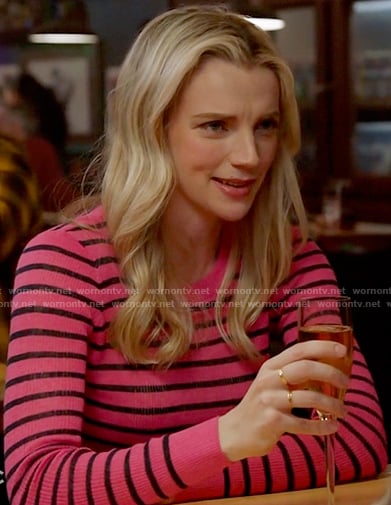 Sylvie’s pink striped sweater on Chicago Fire