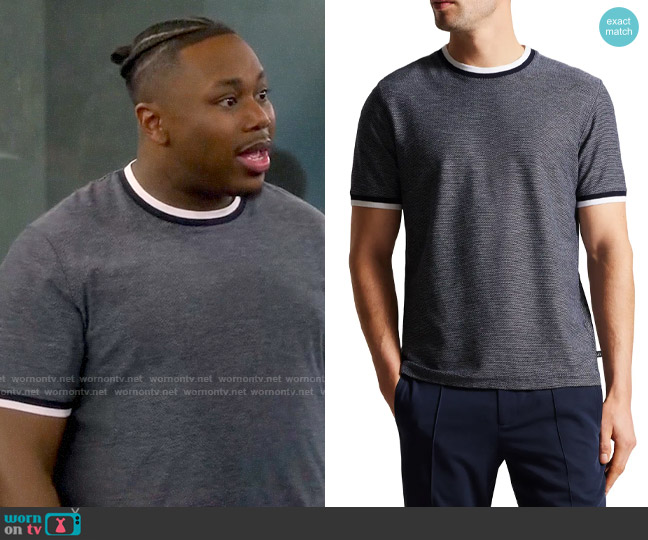 Ted Baker Bowker T-shirt worn by Marty (Marcel Spears) on The Neighborhood