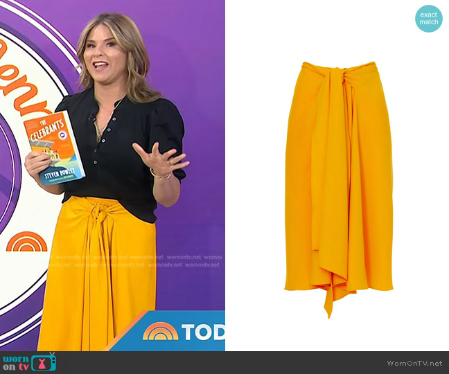 Tome Collective Tie Front Skirt worn by Jenna Bush Hager on Today