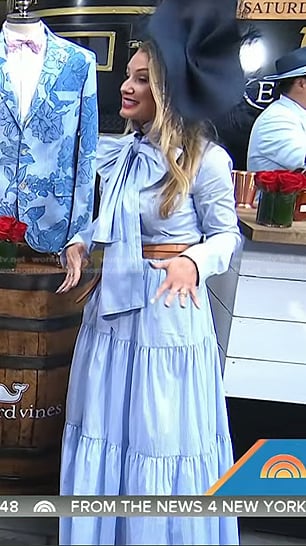 Tonya Abeln’s blue striped shirtdress on Today