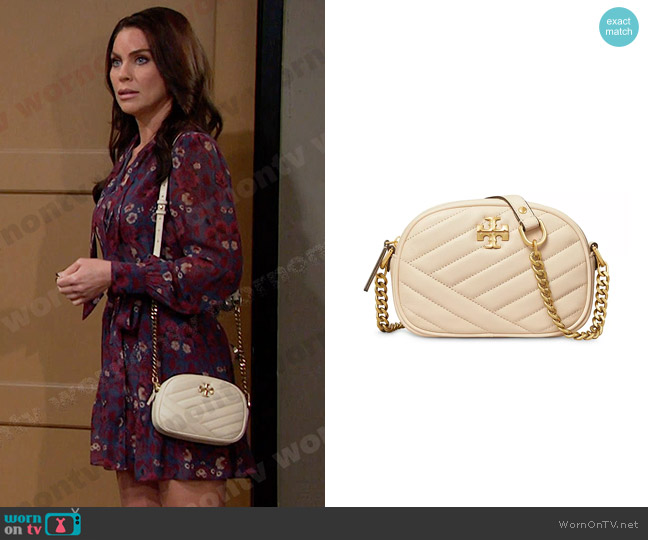 Tory Burch Kira Small Chevron Camera Bag worn by Chloe Lane (Nadia Bjorlin) on Days of our Lives