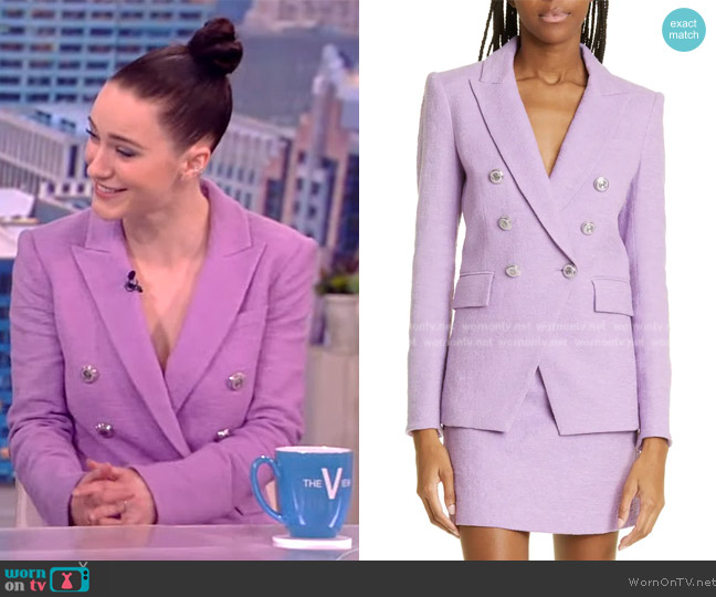Veronica Beard Miller Dickey Jacket worn by Rachel Brosnahan on The View