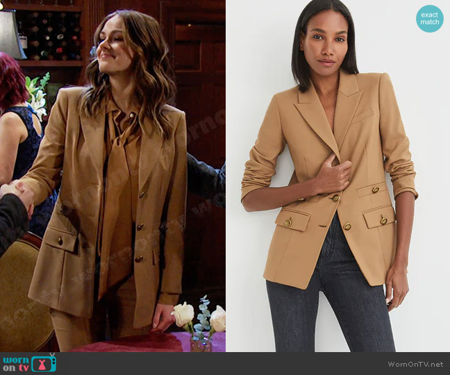 Veronica Beard Terre Dickey Jacket worn by Stephanie Johnson (Abigail Klein) on Days of our Lives