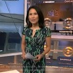 Vicky’s green and navy printed dress on NBC News Daily