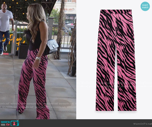 Zara Zebra Stripe Pants worn by Brittany on The Real Housewives of New Jersey