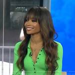 Zuri Hall’s green ribbed polo top on Today
