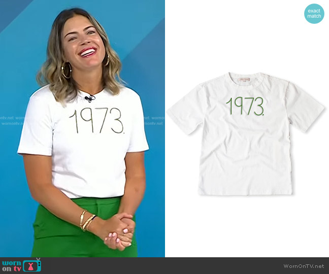 Lingua Franca 1973 T-Shirt worn by Siri Daly on Today