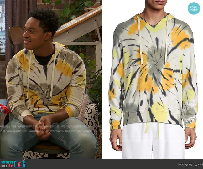 ATM Anthony Thomas Melillo Mango Piqué Hoodie worn by Booker Baxter (Issac Ryan Brown) on Ravens Home