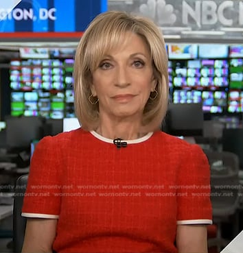 Andrea Mitchell’s red tweed dress on Today
