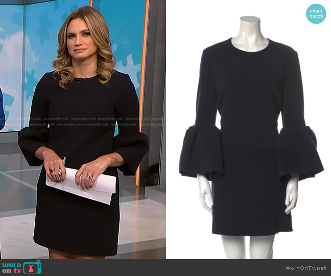 Roksanda Bell Sleeve Shift Dress worn by Ellison Barber on NBC News Daily
