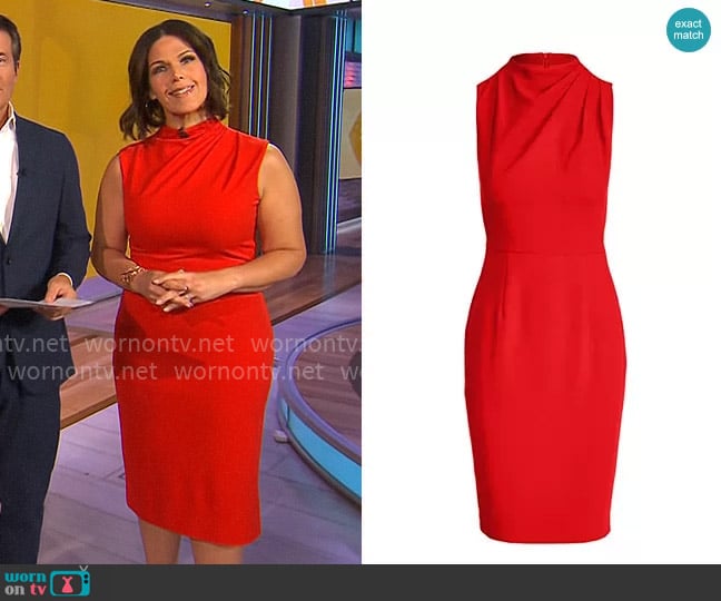 Black Halo Corrine Dress worn by Dana Jacobson on CBS Mornings
