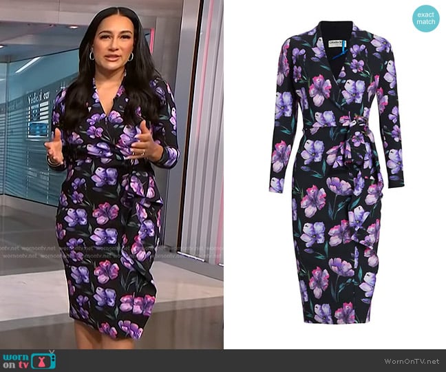 Chiara Boni La Petite Robe Aella Floral Midi-Dress worn by Morgan Radford on NBC News Daily