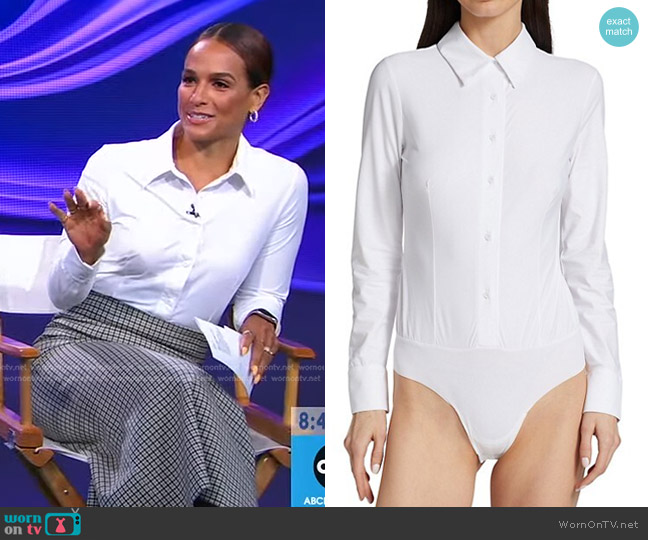Commando Classic Oxford Shirt Bodysuit worn by Jess Sim on Good Morning America