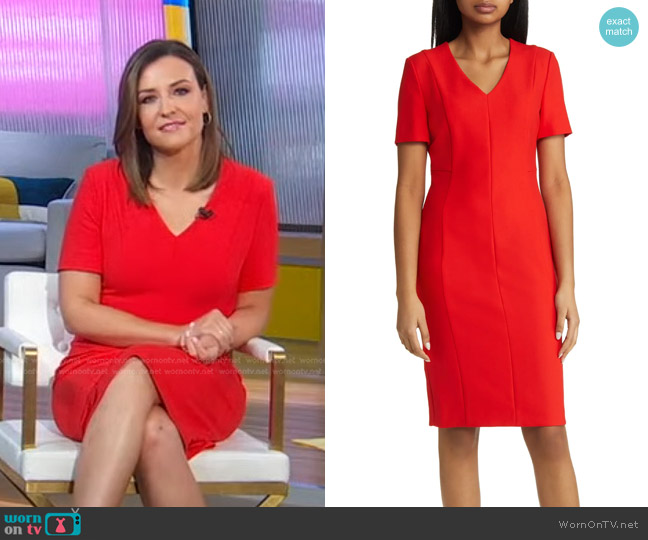 Boss Damaisa Sheath Dress worn by Mary Bruce on Good Morning America