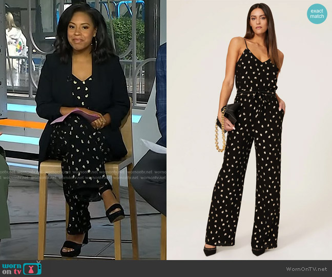Derek Lam 10 Crosby Kylie Jumpsuit worn by Sheinelle Jones on Today