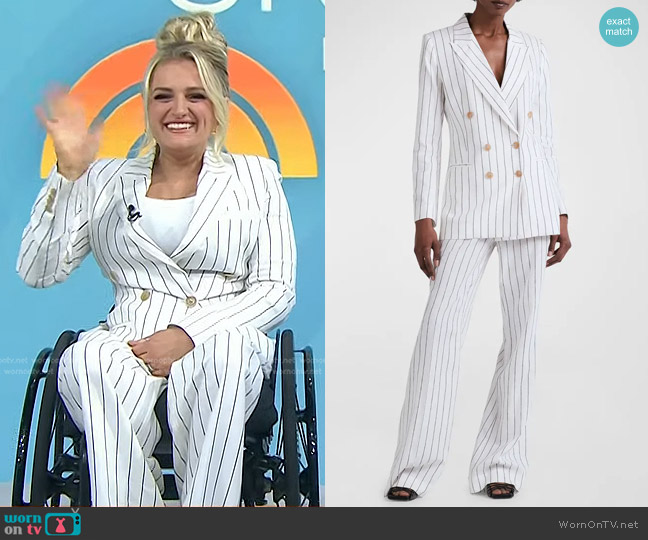 Derek Lam 10 Crosby Walter Double Breasted Blazer worn by Ali Stroker on Today