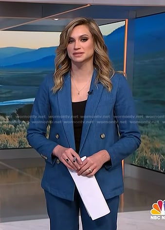 Ellison Barber’s denim suit on NBC News Daily