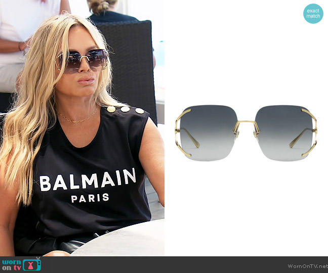 Gucci Square metal sunglasses worn by Tamra Judge on The Real Housewives of Orange County