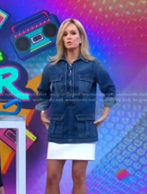 Jennifer’s lace-up denim jacket on Good Morning America