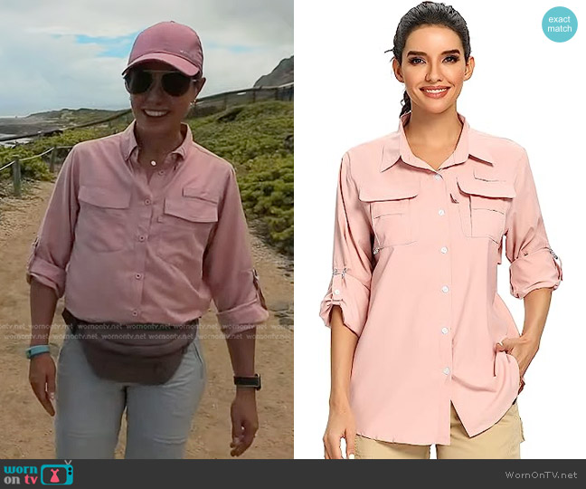 Jessie Kidden Sun Protection Safari Shirt worn by Dylan Dreyer on Today