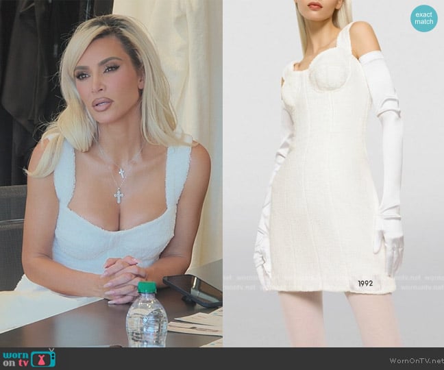 Dolce and Gabbana Cotton-terry mini dress worn by Kim Kardashian (Kim Kardashian) on The Kardashians
