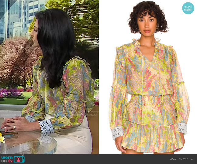LoveShackFancy Ronalda Blouse worn by Dr. Natalie Azar on Today