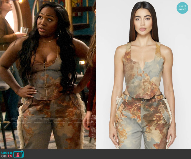 Manière De Voir Art Corset Top worn by Harper (Laci Mosley) on iCarly
