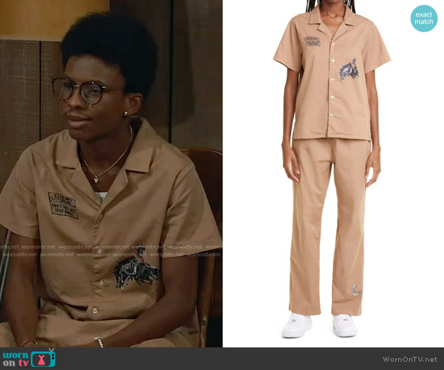 Melody Ehsani Whitney Cowgirl Button-Up Shirt worn by Noah Lambert (Israel Johnson) on Bunkd