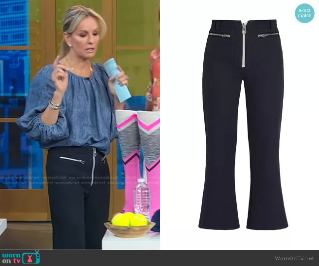 Meryll Rogge Cropped Flare Zip Pants worn by Dr. Jennifer Ashton on Good Morning America