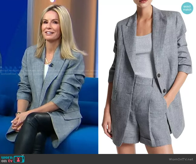 Michael Kors Collection Linen Crush Sleeve Blazer worn by Dr. Jennifer Ashton on Good Morning America