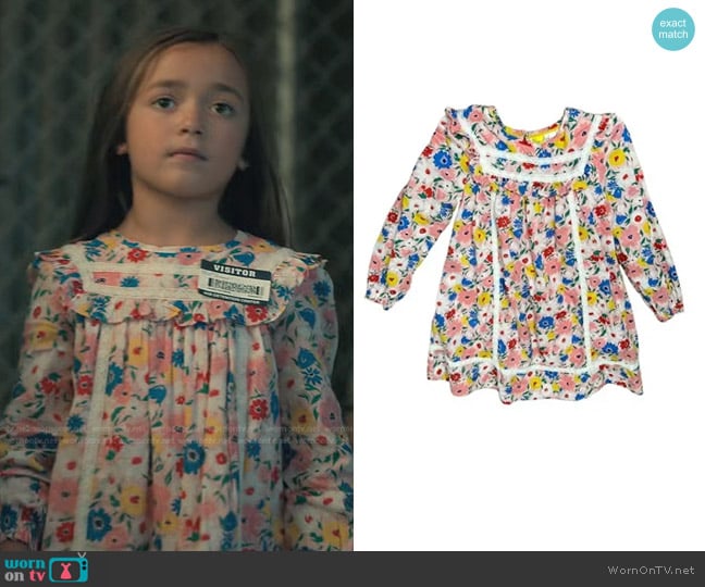 Mini Boden Long Sleeve Floral Dress
