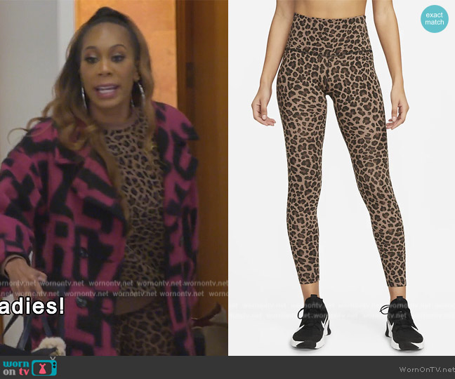 Nike High-Waisted Printed Leggings worn by Sanya Richards-Ross on The Real Housewives of Atlanta