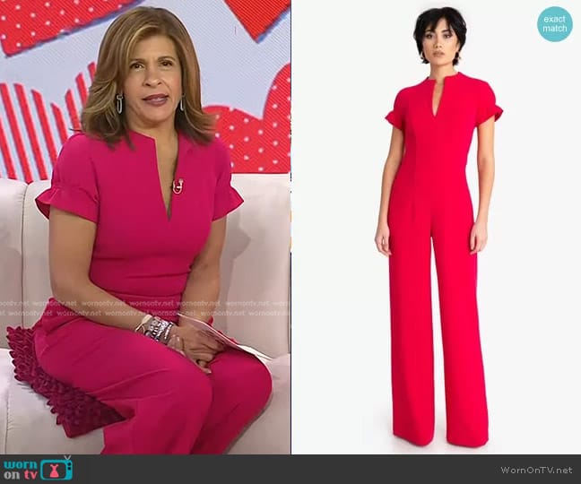 Black Halo Patel Jumpsuit in Snapdragon worn by Hoda Kotb on Today