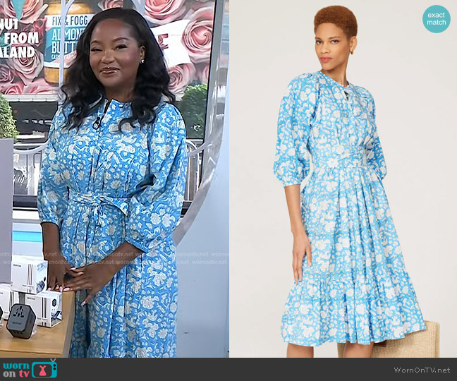SZ Blockprints Aaron Dress worn by Makho Ndlovu on Today