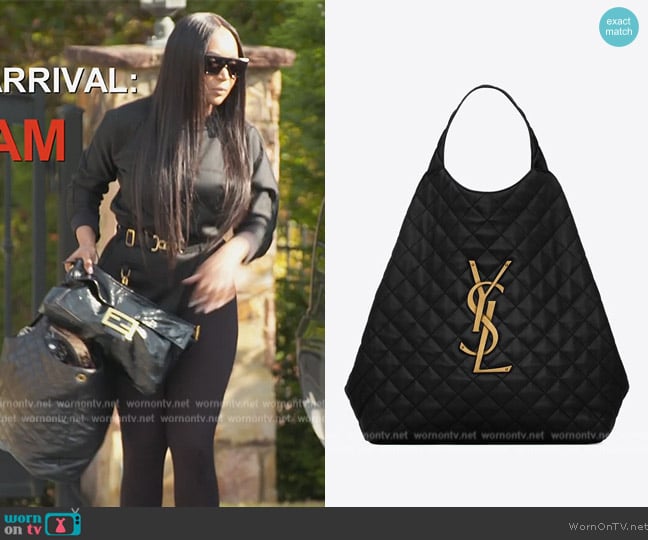 Saint Laurent Icare Maxi Shopping Bag worn by Marlo Hampton on The Real Housewives of Atlanta