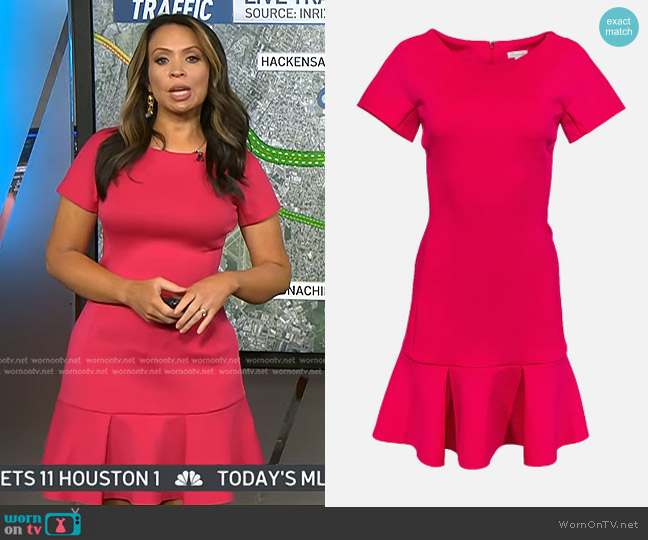 Shoshanna Flounce Shift Dress worn by Adelle Caballero on Today