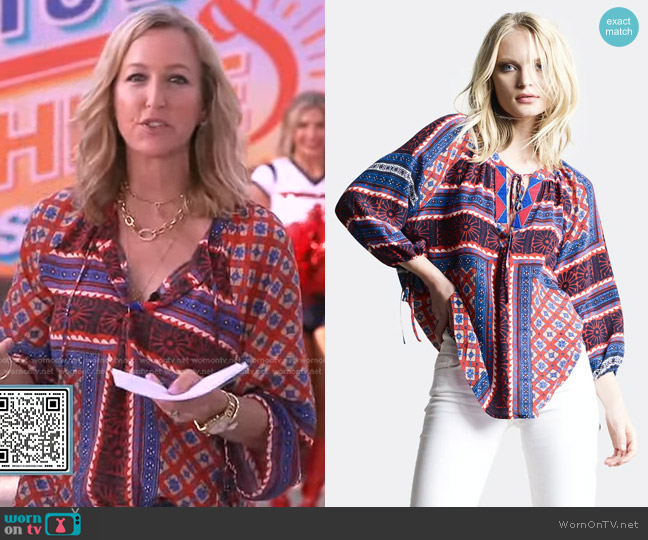 Souvenir Toulouse Top worn by Lara Spencer on Good Morning America