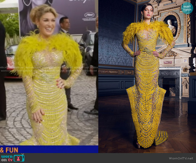 by Ziad Nakad worn by Hofit Golan on Good Morning America