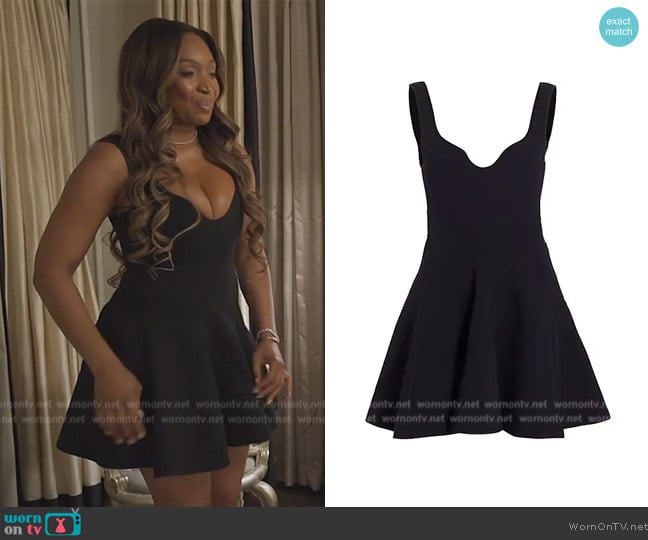 Acler Gower Neoprene Fit-&-Flare Dress worn by Marlo Hampton on The Real Housewives of Atlanta